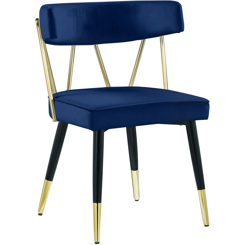 Meridian Rheingold Navy Velvet Dining Chair IMAGE 1