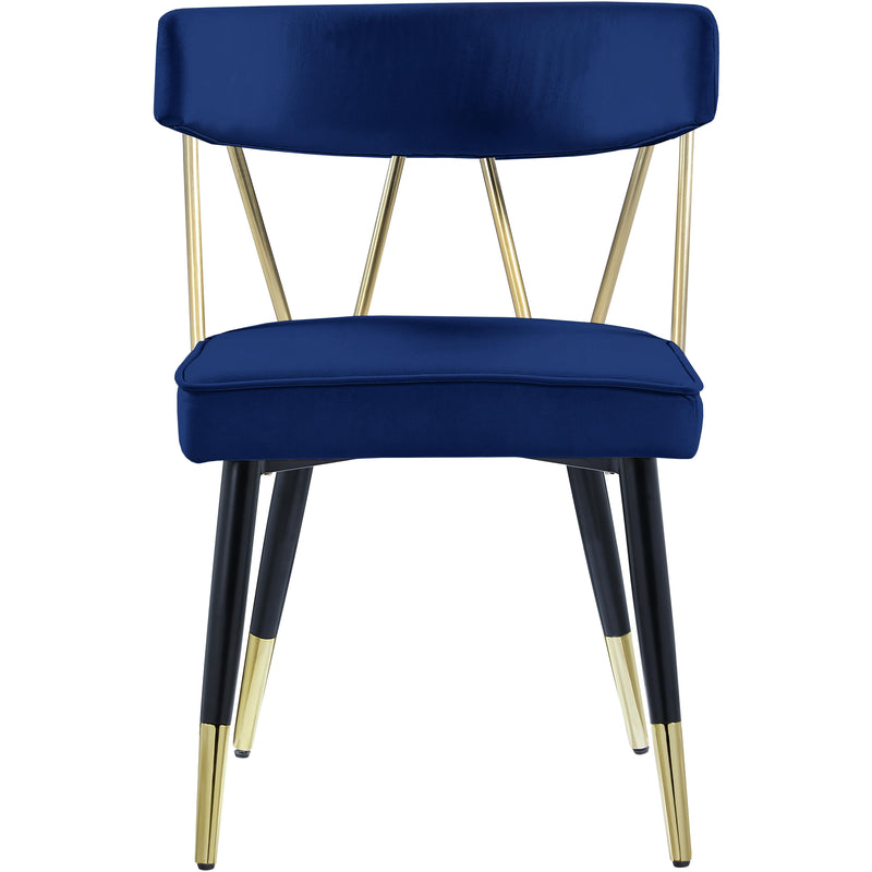 Meridian Rheingold Navy Velvet Dining Chair IMAGE 2