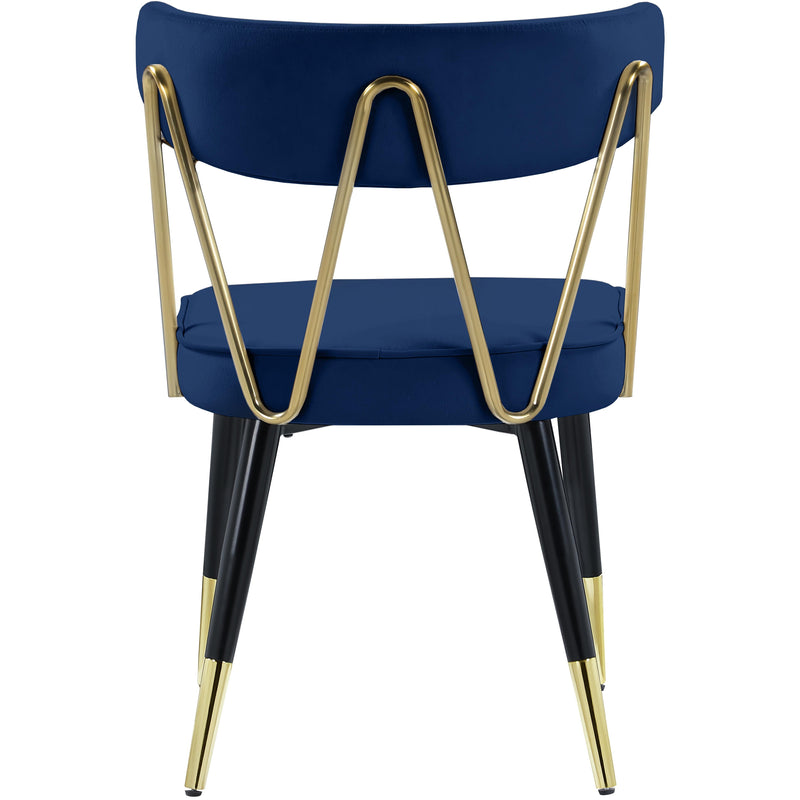 Meridian Rheingold Navy Velvet Dining Chair IMAGE 4