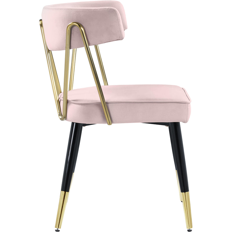 Meridian Rheingold Pink Velvet Dining Chair IMAGE 3