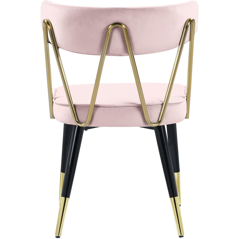 Meridian Rheingold Pink Velvet Dining Chair IMAGE 4