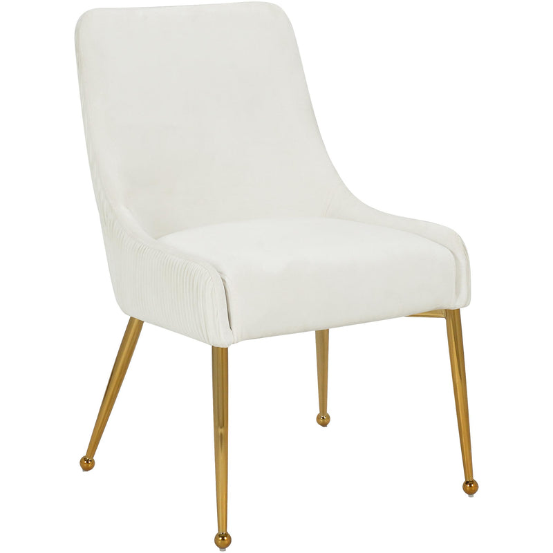 Meridian Ace Cream Velvet Dining Chair IMAGE 1