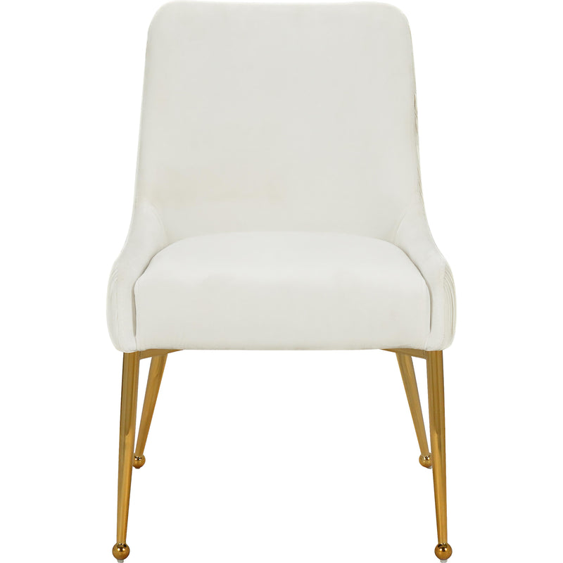 Meridian Ace Cream Velvet Dining Chair IMAGE 2