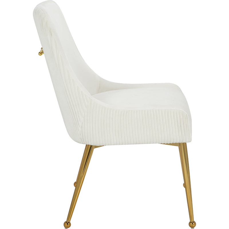 Meridian Ace Cream Velvet Dining Chair IMAGE 3