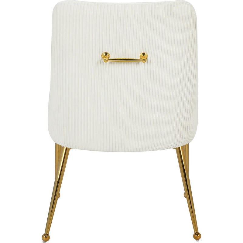 Meridian Ace Cream Velvet Dining Chair IMAGE 5