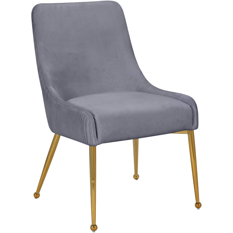 Meridian Ace Grey Velvet Dining Chair IMAGE 1