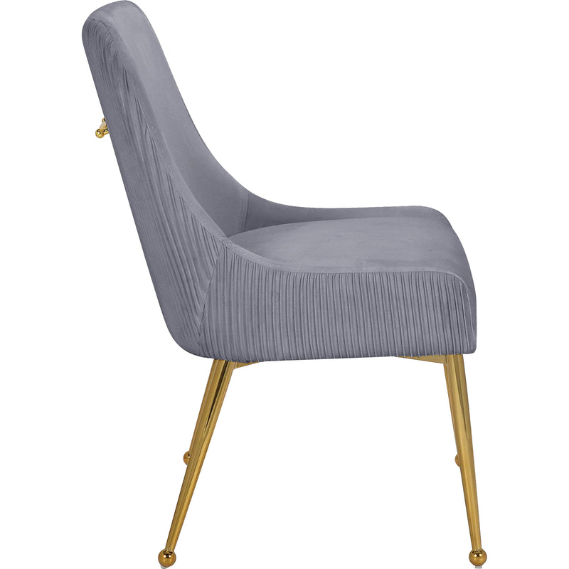 Meridian Ace Grey Velvet Dining Chair IMAGE 3