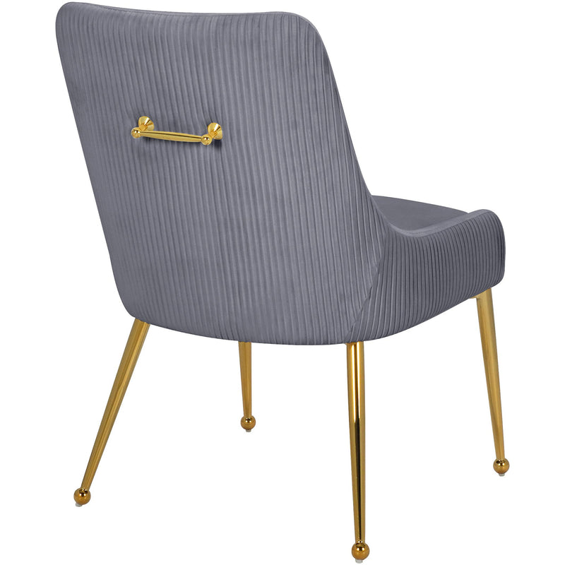 Meridian Ace Grey Velvet Dining Chair IMAGE 4