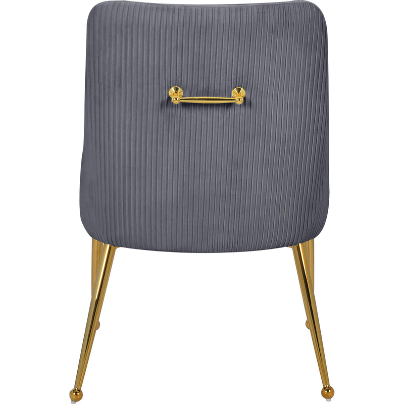 Meridian Ace Grey Velvet Dining Chair IMAGE 5