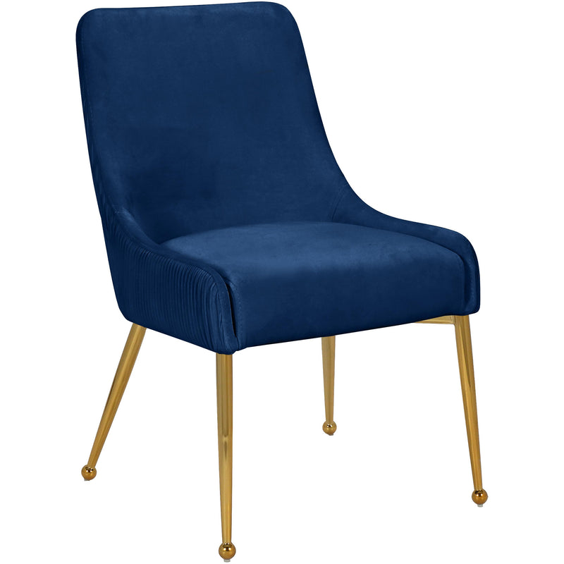 Meridian Ace Navy Velvet Dining Chair IMAGE 1