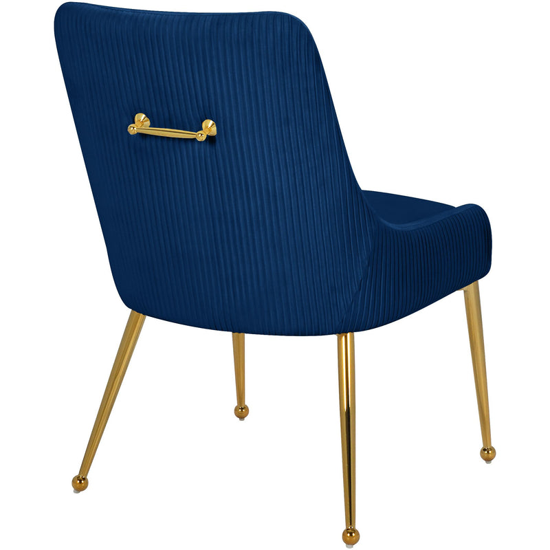 Meridian Ace Navy Velvet Dining Chair IMAGE 4