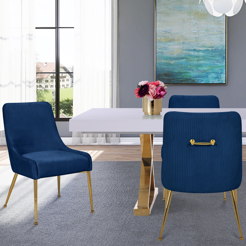 Meridian Ace Navy Velvet Dining Chair IMAGE 6