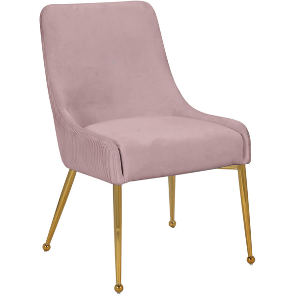 Meridian Ace Pink Velvet Dining Chair IMAGE 1