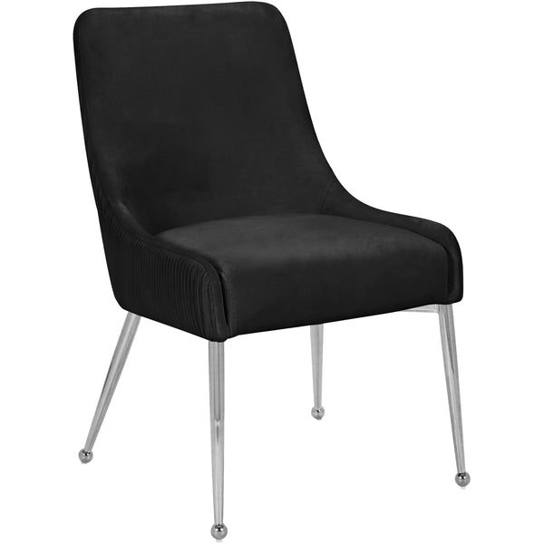 Meridian Ace Black Velvet Dining Chair IMAGE 1