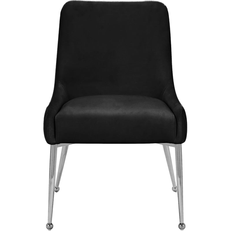 Meridian Ace Black Velvet Dining Chair IMAGE 2