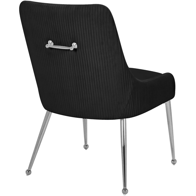 Meridian Ace Black Velvet Dining Chair IMAGE 4