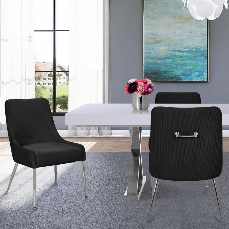 Meridian Ace Black Velvet Dining Chair IMAGE 6