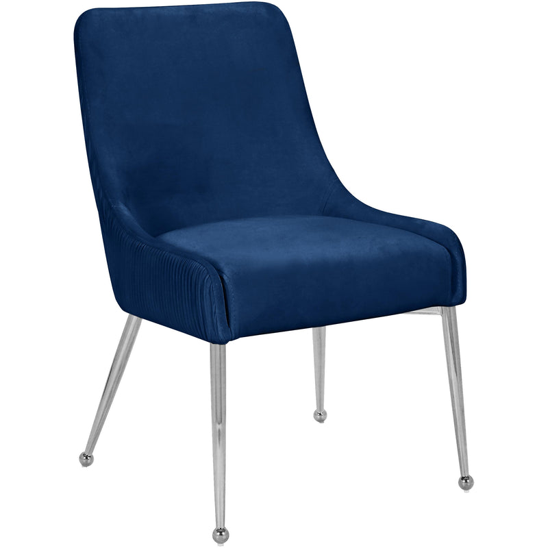 Meridian Ace Navy Velvet Dining Chair IMAGE 1