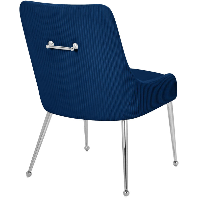 Meridian Ace Navy Velvet Dining Chair IMAGE 4