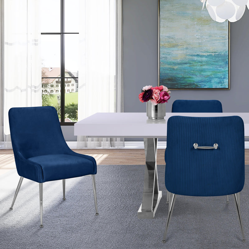 Meridian Ace Navy Velvet Dining Chair IMAGE 6