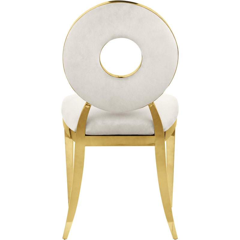 Meridian Carousel White Vegan Leather Dining Chair IMAGE 4