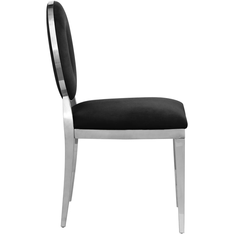 Meridian Carousel Black Velvet Dining Chair IMAGE 3