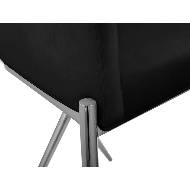 Meridian Xavier Black Velvet Counter Stool IMAGE 5