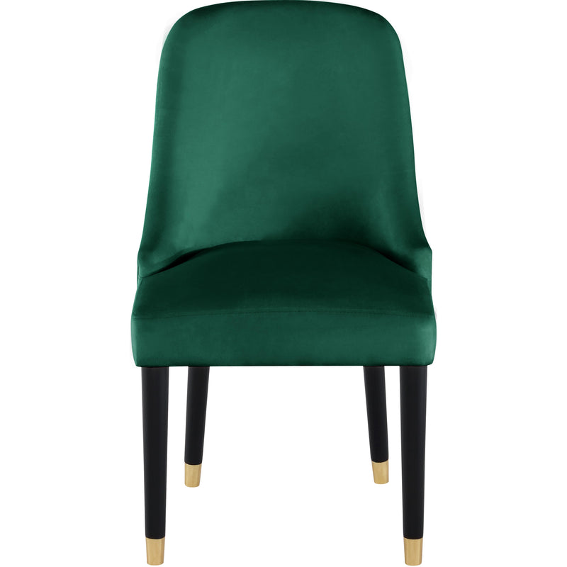 Meridian Omni Green Velvet Dining Chair IMAGE 2