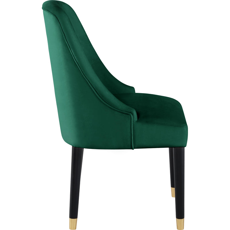 Meridian Omni Green Velvet Dining Chair IMAGE 3