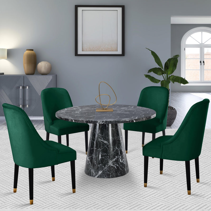 Meridian Omni Green Velvet Dining Chair IMAGE 6