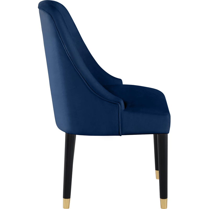 Meridian Omni Navy Velvet Dining Chair IMAGE 3