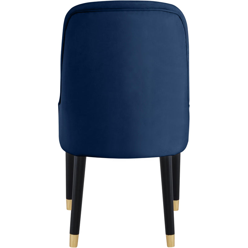 Meridian Omni Navy Velvet Dining Chair IMAGE 4