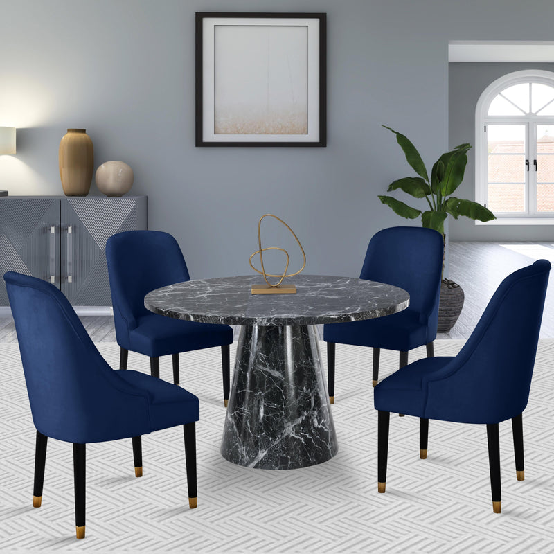 Meridian Omni Navy Velvet Dining Chair IMAGE 6