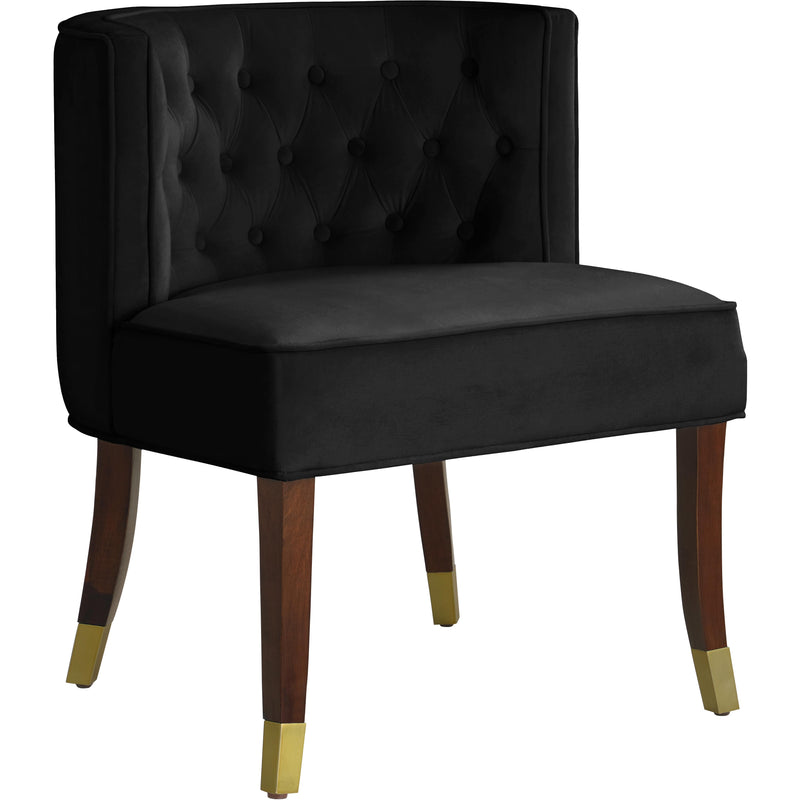 Meridian Perry Black Velvet Dining Chair IMAGE 1