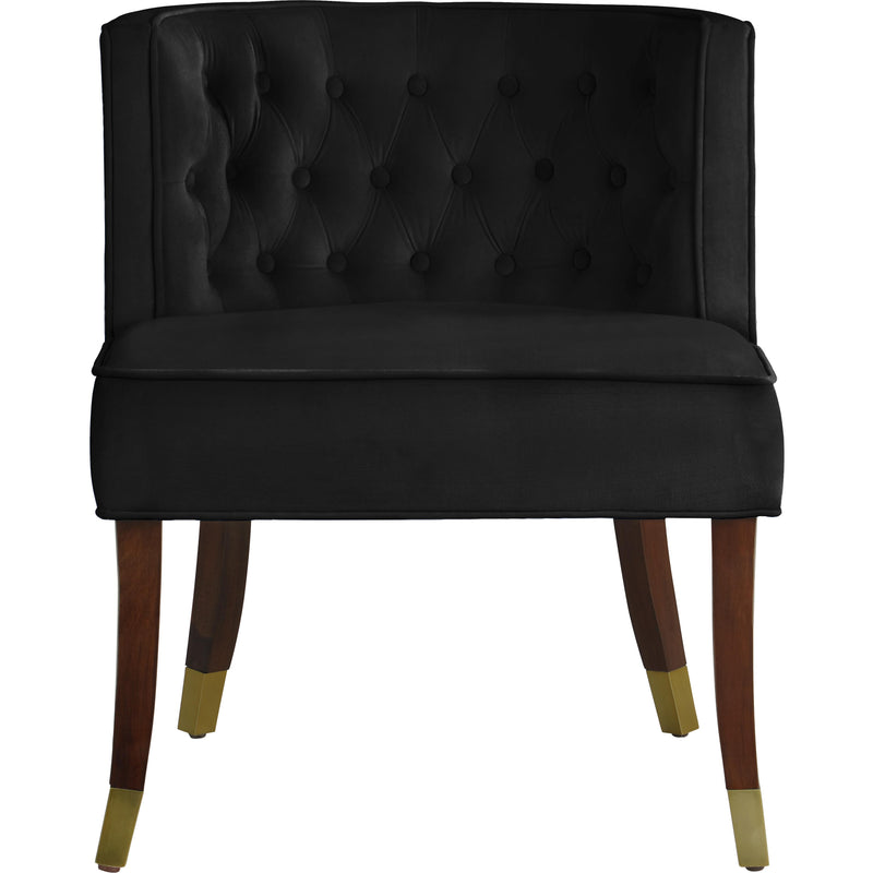 Meridian Perry Black Velvet Dining Chair IMAGE 2