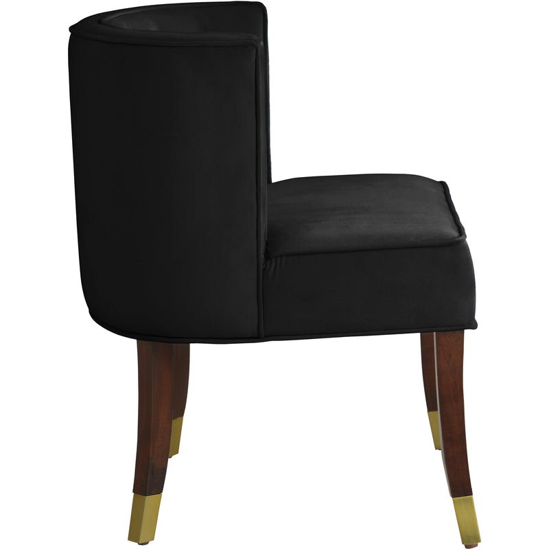 Meridian Perry Black Velvet Dining Chair IMAGE 3