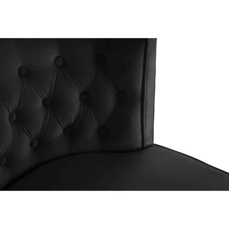 Meridian Perry Black Velvet Dining Chair IMAGE 5