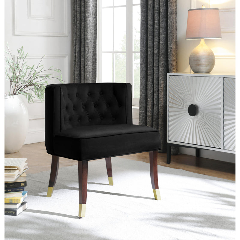 Meridian Perry Black Velvet Dining Chair IMAGE 6