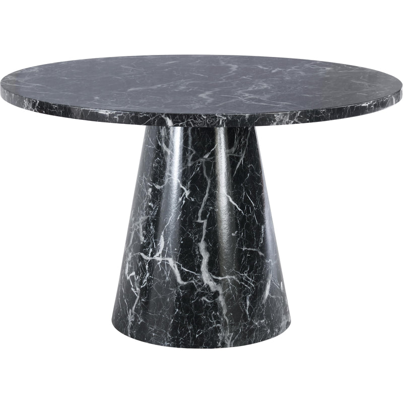 Meridian Omni Black Faux Marble Dining Table IMAGE 1