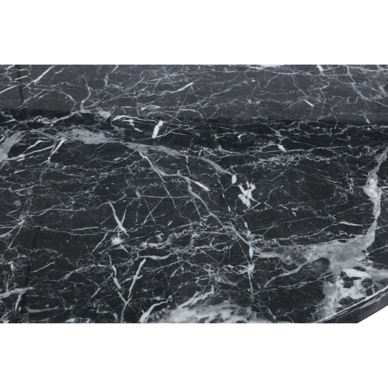 Meridian Omni Black Faux Marble Dining Table IMAGE 4