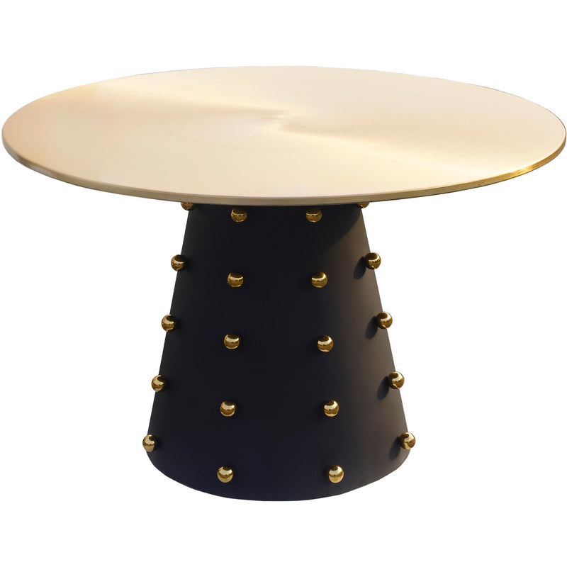 Meridian Raven Black / Gold Dining Table IMAGE 2