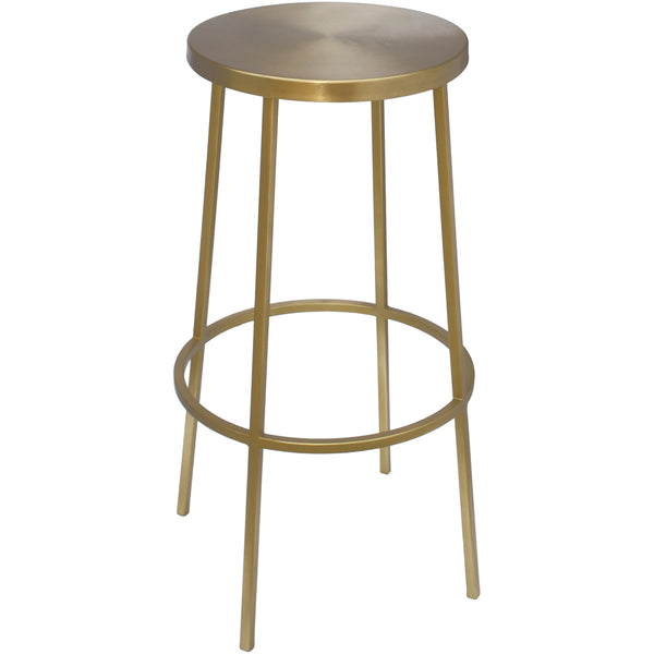 Meridian Tyson Gold Iron Bar Stool IMAGE 1