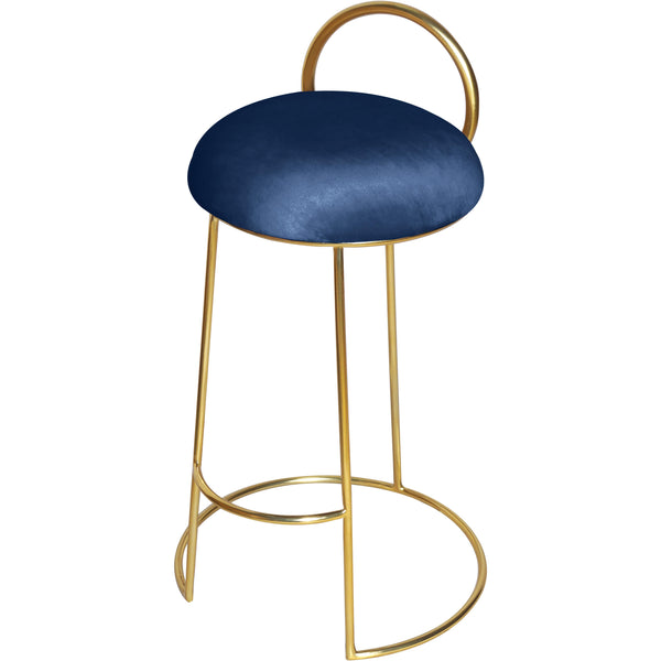 Meridian Ring Navy Velvet Counter Stool IMAGE 1