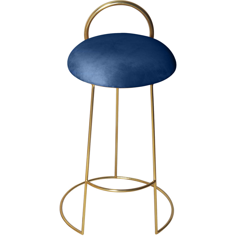 Meridian Ring Navy Velvet Counter Stool IMAGE 2