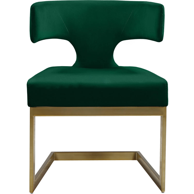 Meridian Alexandra Green Velvet Dining Chair IMAGE 2