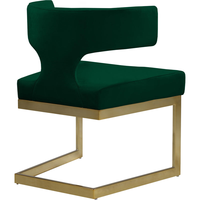 Meridian Alexandra Green Velvet Dining Chair IMAGE 4