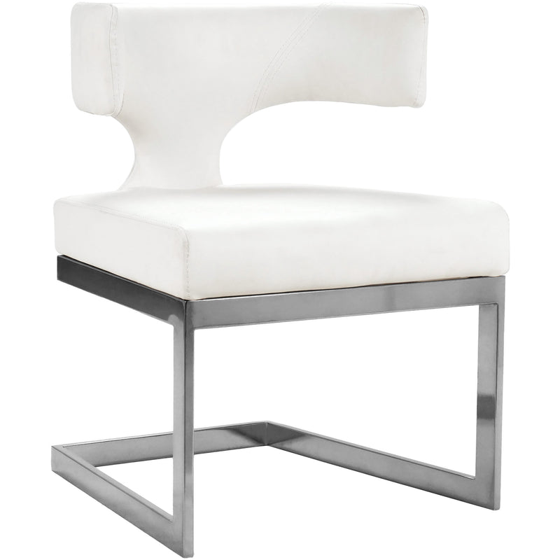 Meridian Alexandra White Vegan Leather Dining Chair IMAGE 1