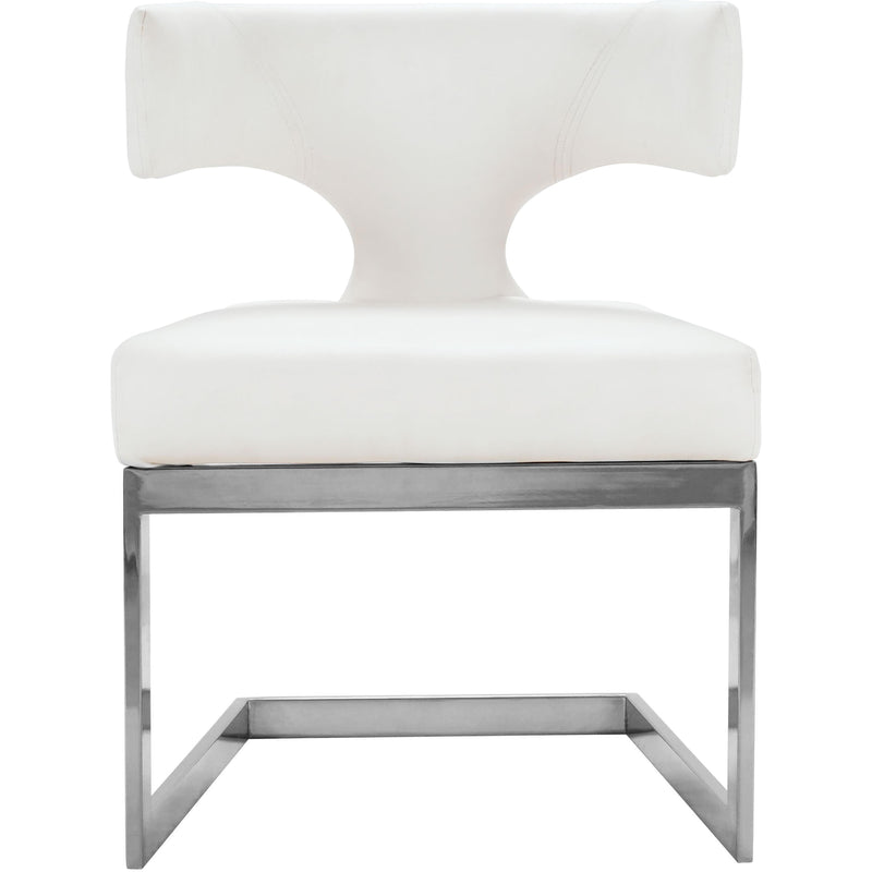 Meridian Alexandra White Vegan Leather Dining Chair IMAGE 2