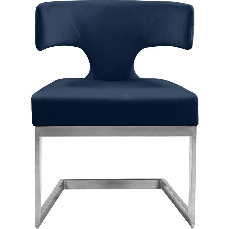 Meridian Alexandra Navy Velvet Dining Chair IMAGE 2