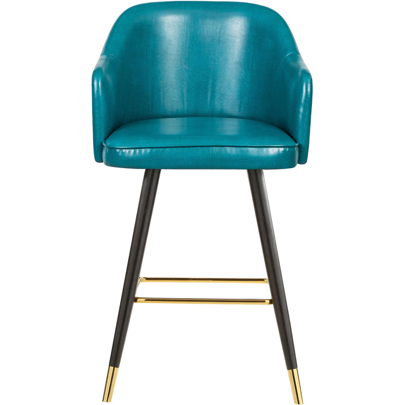 Meridian Barbosa Blue Vegan Leather Counter/Bar Stool IMAGE 2